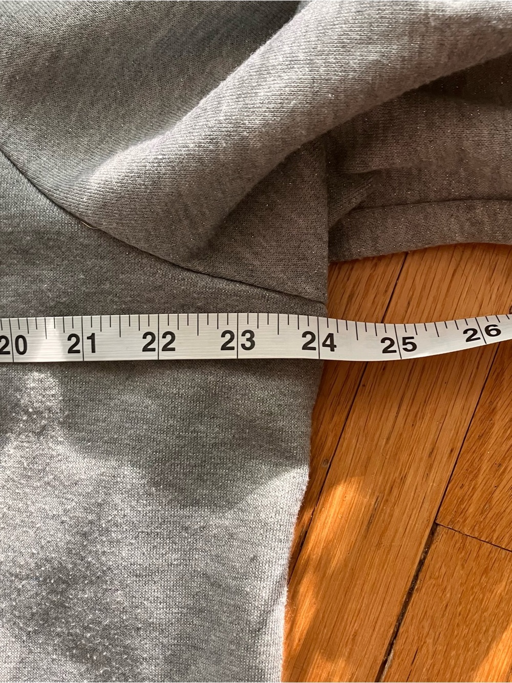 Penningtons Light Gray Hoodie  xl subtle sparkle boxy comfy minimalist - Picture 4 of 8